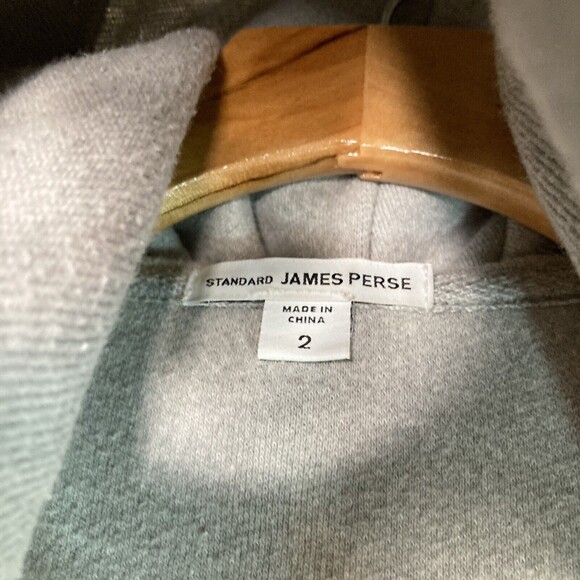 James Perse Standard French Terry Open Cardigan Jacket Size 2 (Medium) Draped - Picture 12 of 13